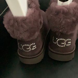 Ugg W Classic Bling Mini (Burgundy) Size 9